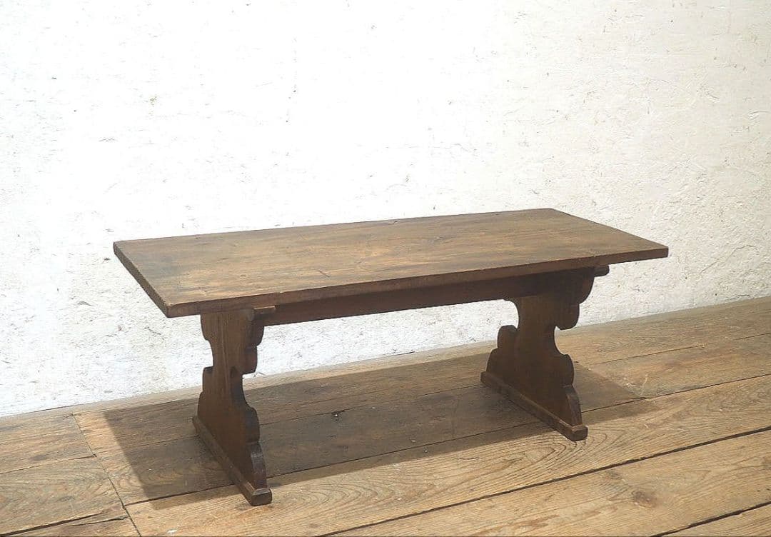 1365 アンティーク　杉の文机　ローテーブル　レトロ　展示台　陳列台　古家具