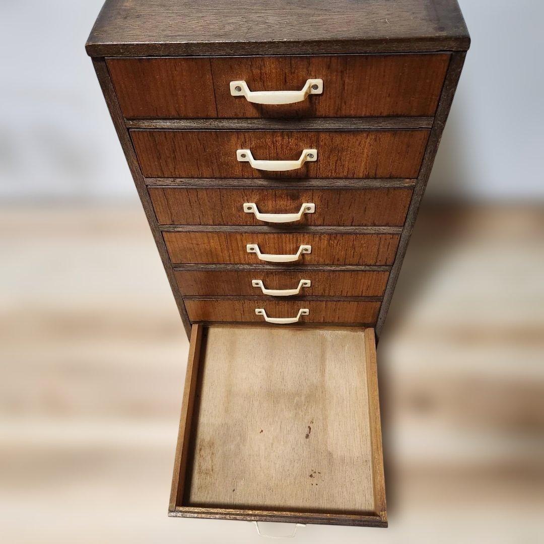 昭和レトロ チェスト 7段 キャビネット 書類棚 引き出し ノスタルジック