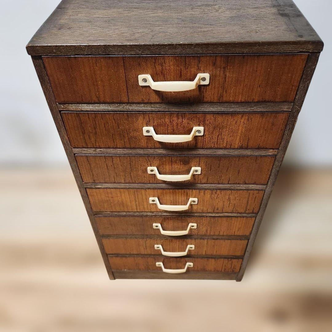 昭和レトロ チェスト 7段 キャビネット 書類棚 引き出し ノスタルジック