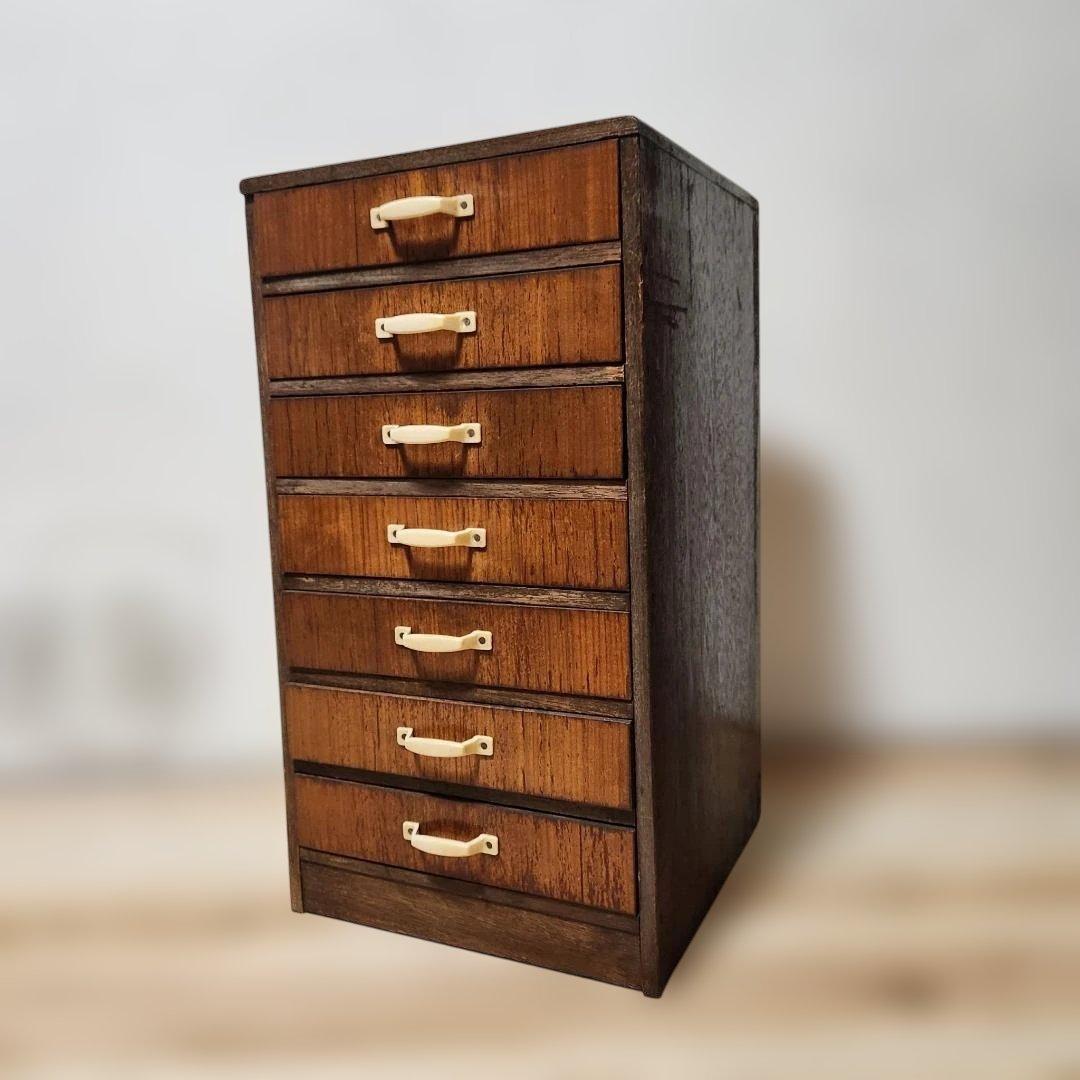 昭和レトロ チェスト 7段 キャビネット 書類棚 引き出し ノスタルジック