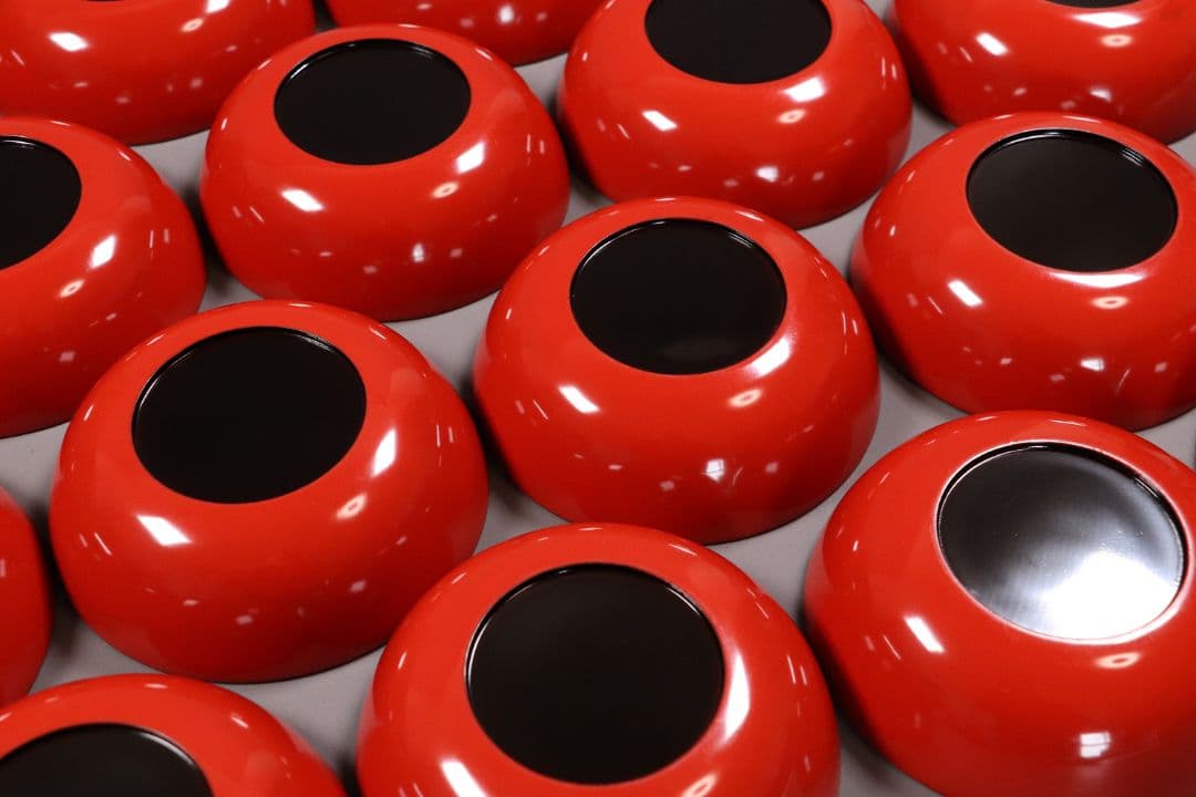 時代輪島塗 蒔絵付朱塗木皿 十九客 波千鳥 片輪車 金蒔絵 天然木【MA368】