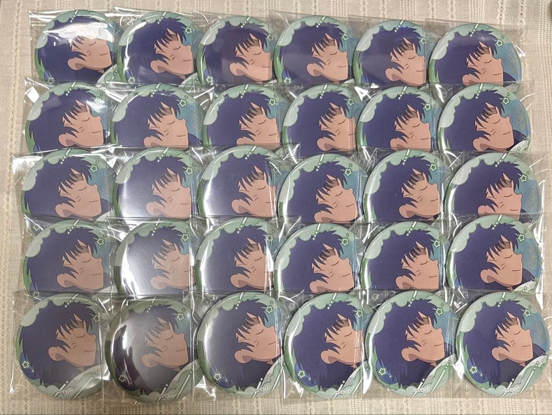 忍たま乱太郎 七松小平太 百面相缶バッジ 寝巻き姿