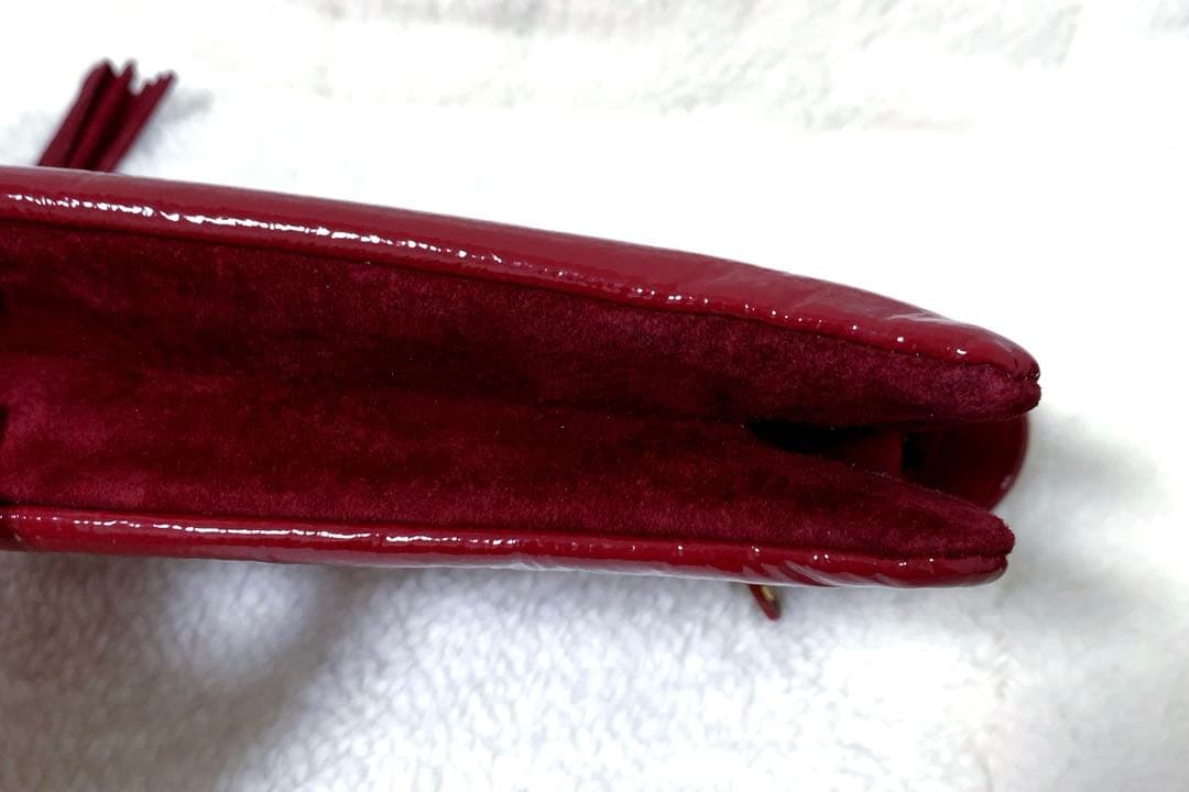 ATAO ブーブー お財布ポシェット ショルダーバッグ エナメル レッド 金