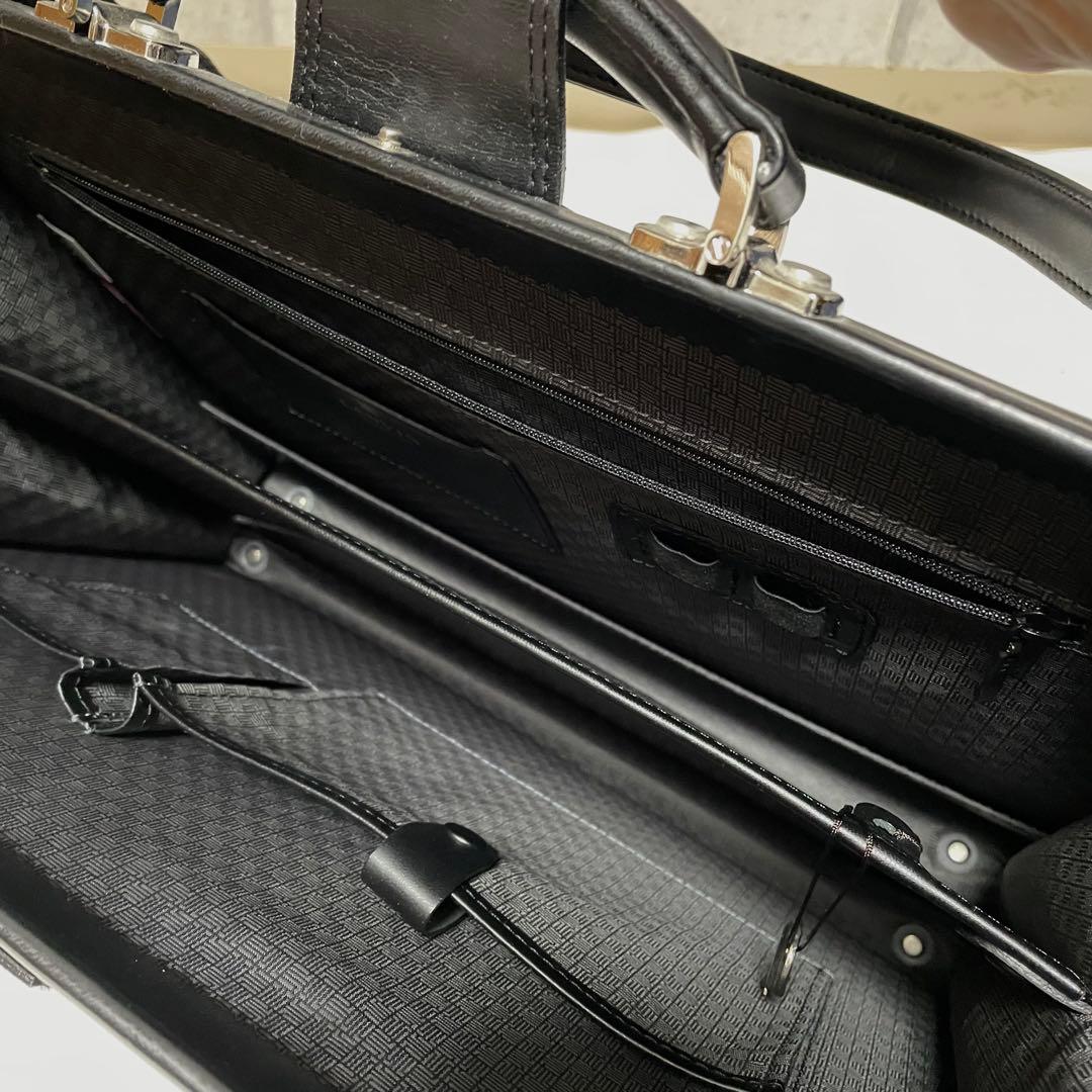 ランバンコレクション ビジネスバッグ 2way ダレスバッグ A4収納 本革 黒