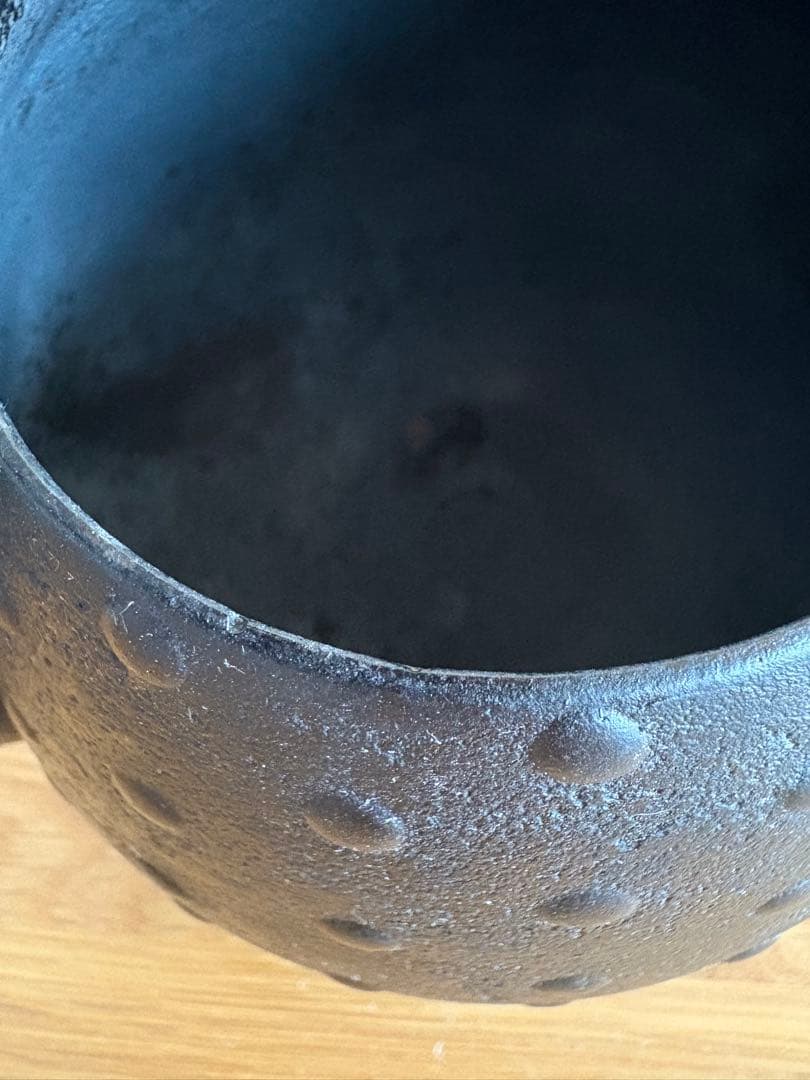 釜定　宮伸穂　南部鉄器　鉄瓶　秋の実 大あられ