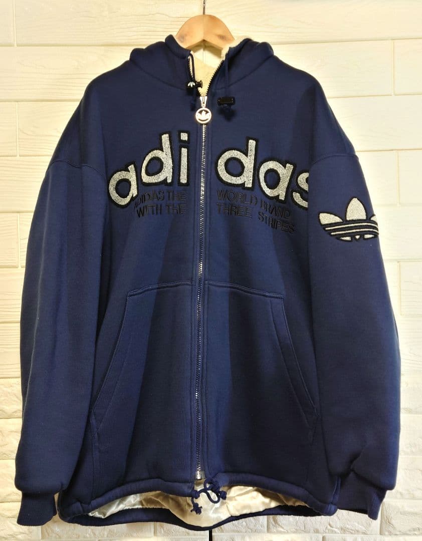 90's デサント製 ヴィンテージ ADIDAS 中綿 ジップパーカー