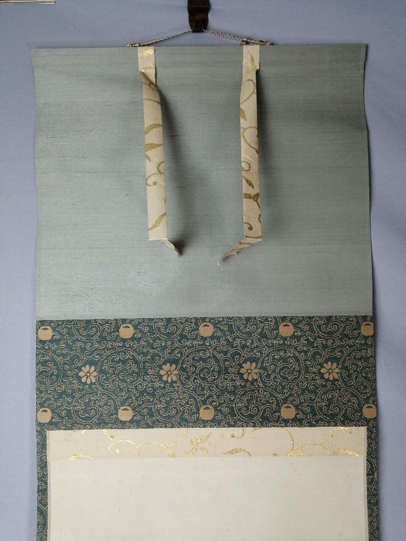 【茶道具】大徳寺　立花大亀和尚筆『利休居士像』画賛　茶掛　掛軸　軸C177