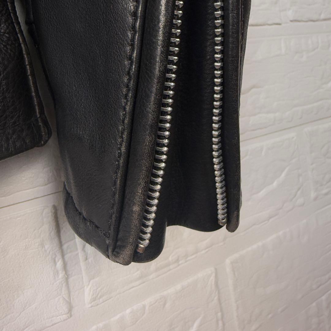 【羽刺繍】 DEGNER ライダース レザー ジャケット 本革 可愛い