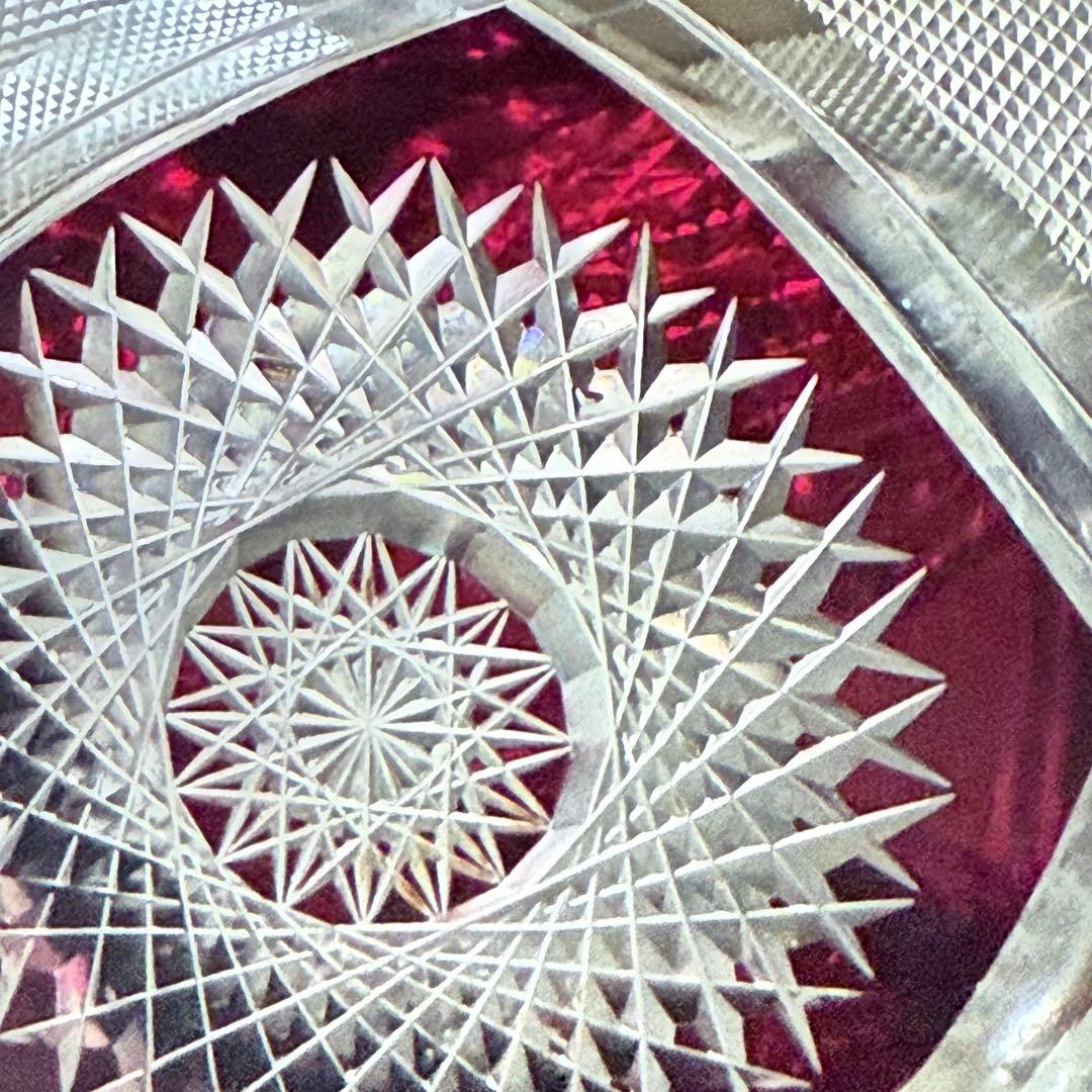 Y様へ感謝お嫁入り‼️涼やか星丸紋切子ボウル1客　錦手牡丹唐草小皿10客➕5客元箱