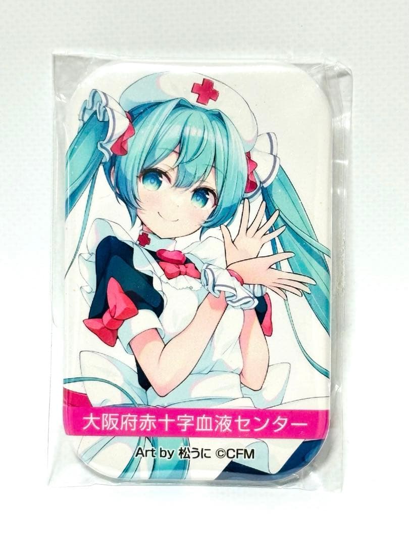 【新品】初音ミク 大阪 献血 缶バッジ スクエア缶バッジ 限定