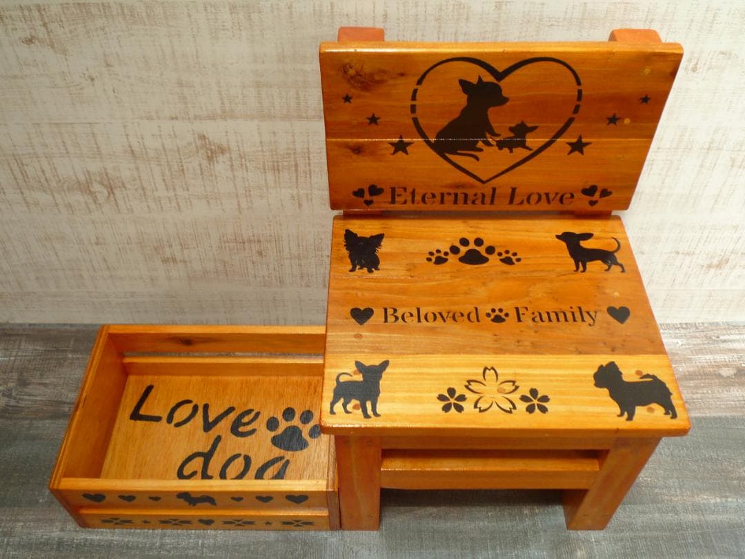 ⭐さくらオーダー品♥️椅子＆留具BOX⭐わんにゃん柄♥️--150・151