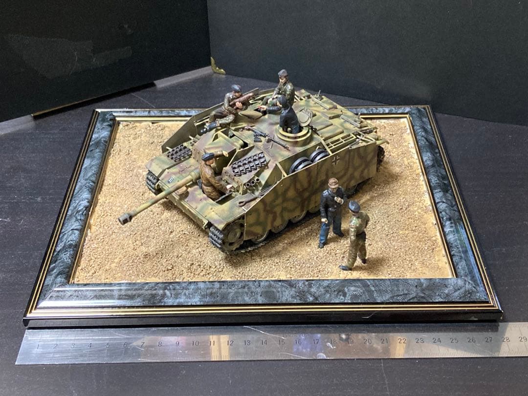 タミヤ　1/35 ドイツ軍　三号突撃砲G型　ヴィネット　完成品ジャンク