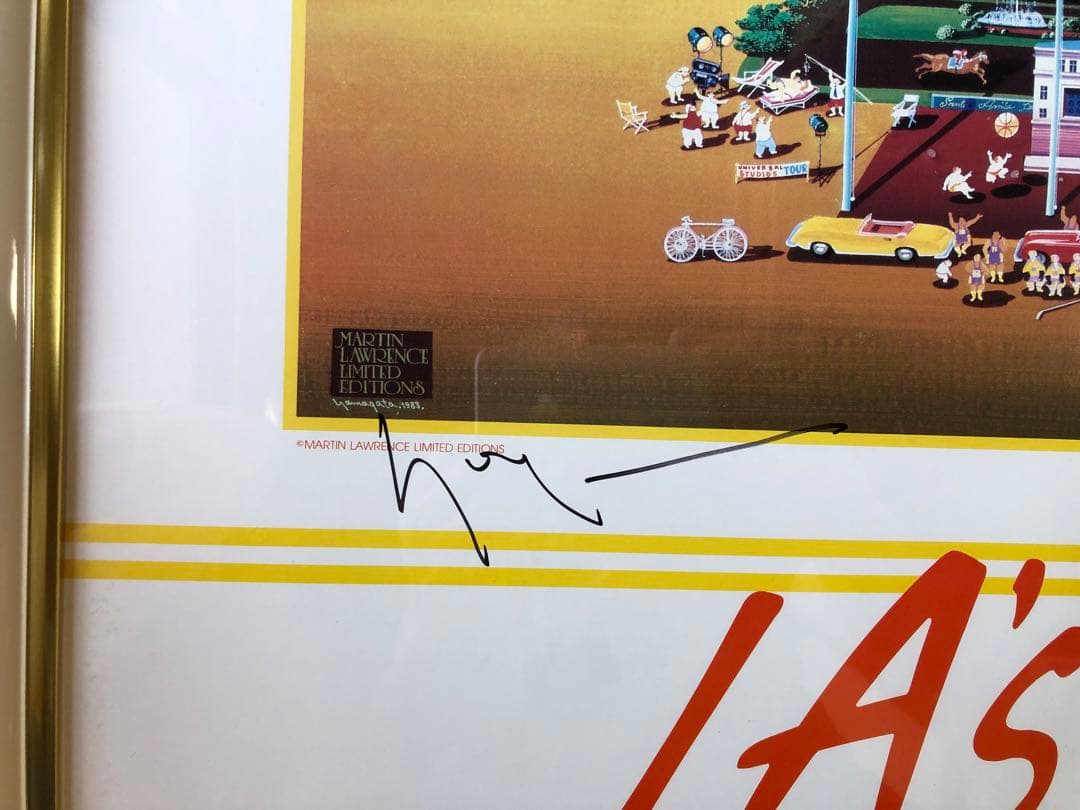 ヒロヤマガタ LA's the Place 1984 ポスター　自筆サイン入り