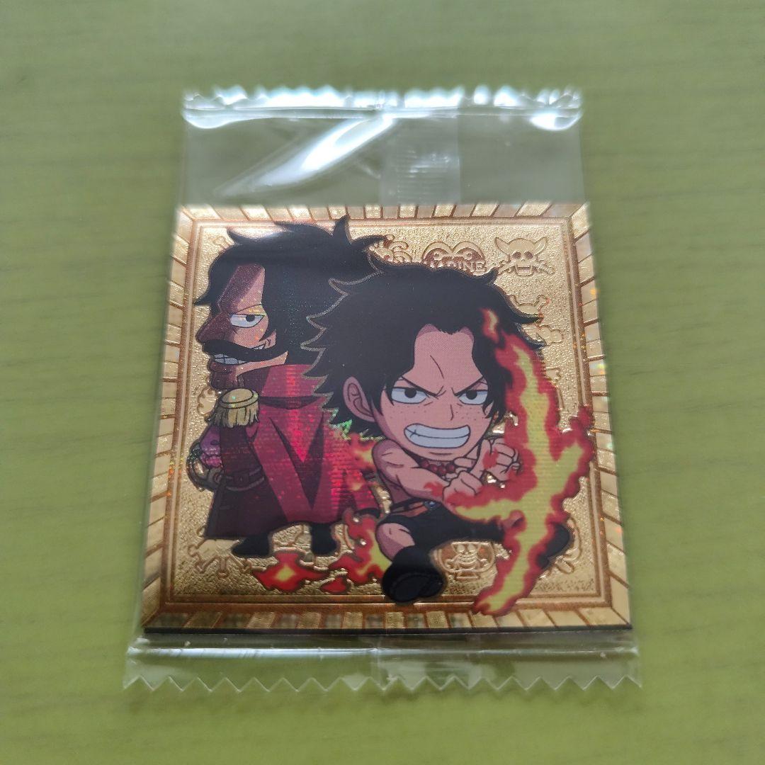 ワンピース　ウェハースシール　ゴールドパラレル　エース＆ロジャー