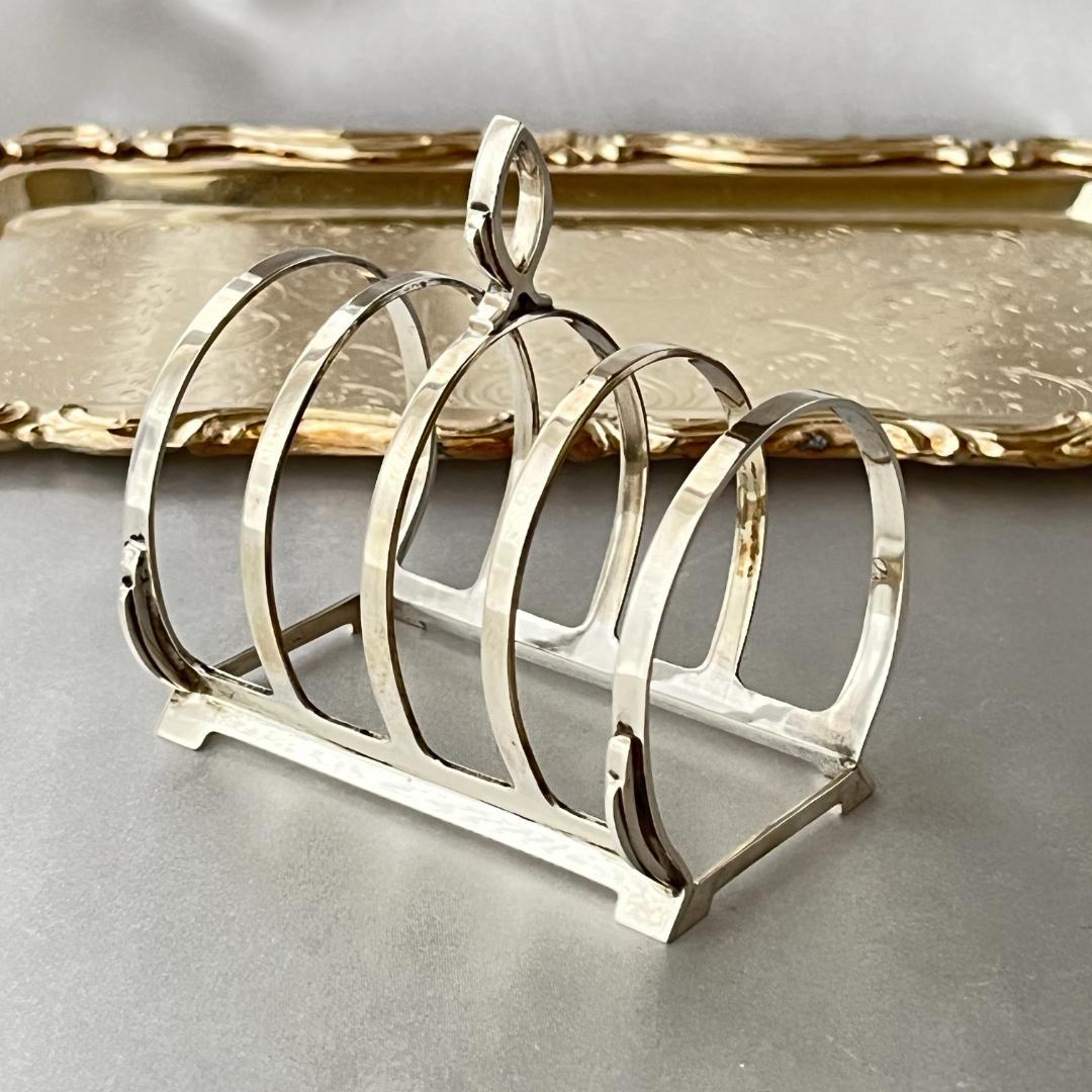 【MAPPIN & WEBB】 アール・デコのトーストラック【純銀】マッピン