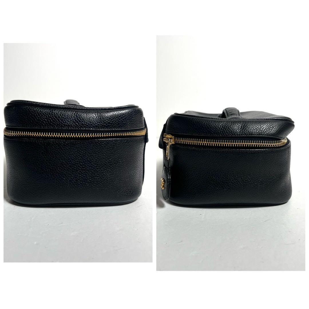 【美品✨】シャネル バニティバッグ ハンドバッグ キャビアスキン ブラック