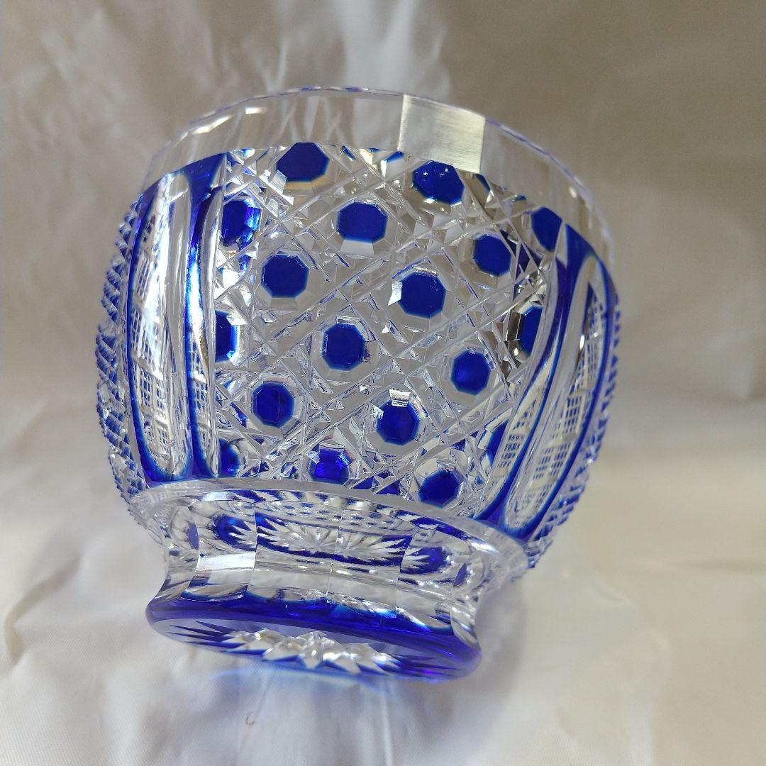 青被せ ぐい呑み 八角籠目と魚子紋