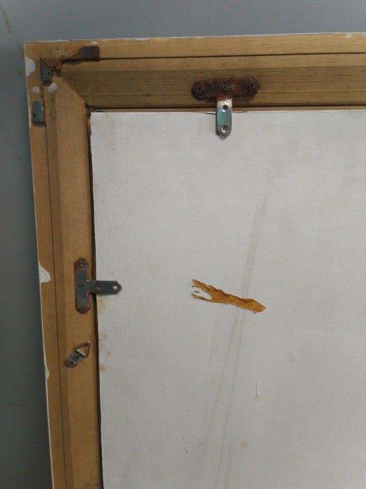 相馬武夫絵画　期待　1983年7月　ミケランジェロによる　外寸約83×55cm