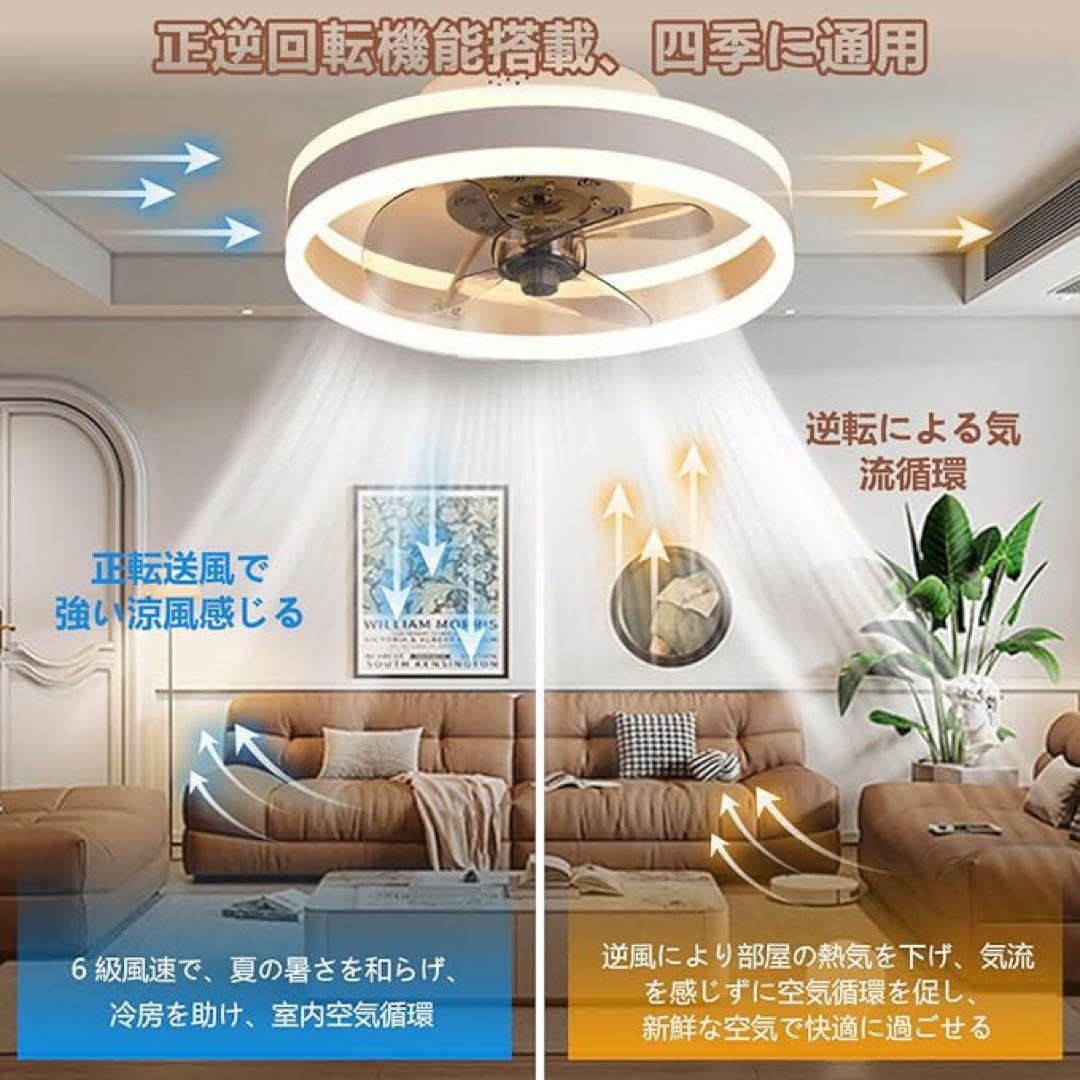 ❤️1品限り❤️シーリングファンライト 6段階風量調整 正逆回転機能 PSE認証済み