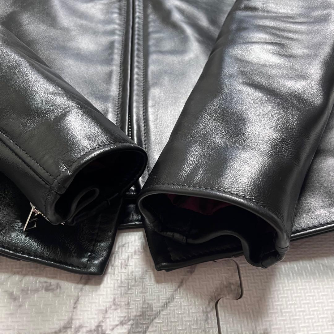 k*9様 極美品✨schott シングルライダース ホースハイド 38 641x