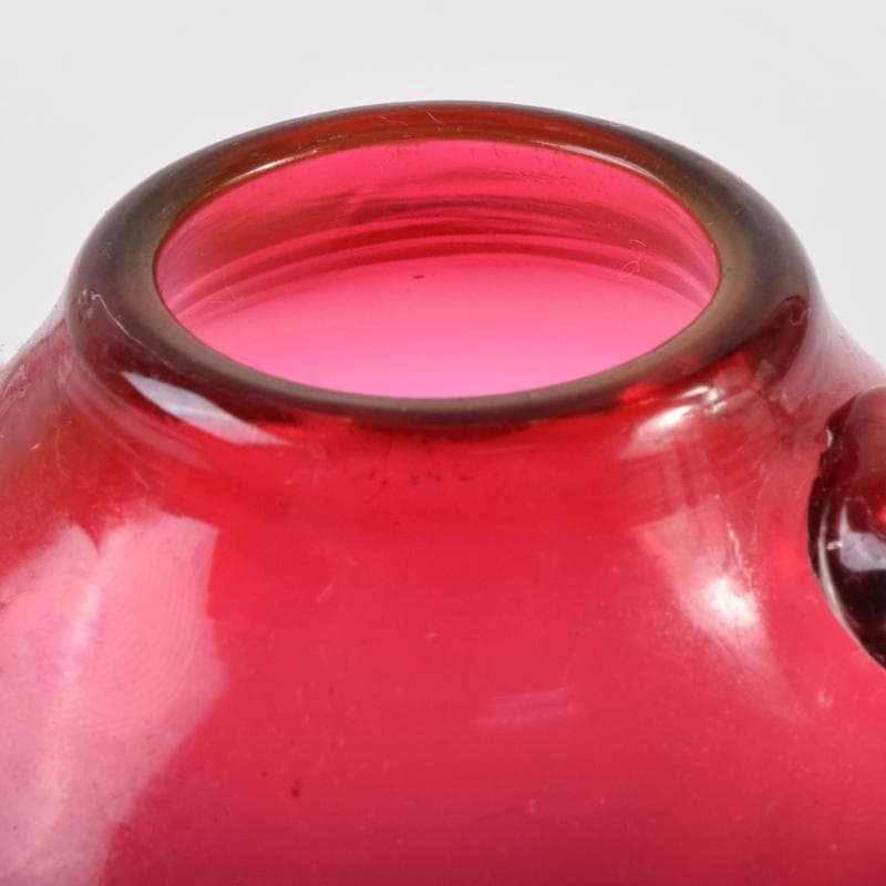 ガラス工芸　吉田勝美作　瑠璃の匠　ガラス水注　共箱　C　7079