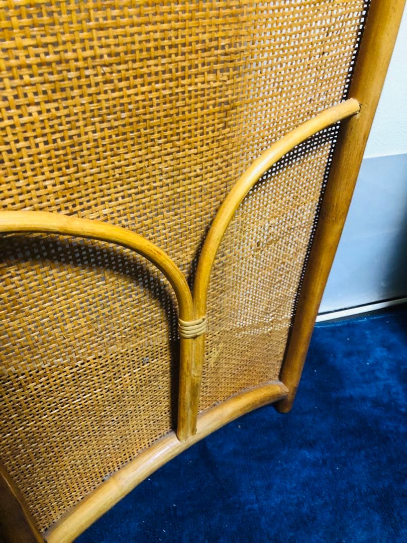 ラタン パーテーション 4枚 衝立 スクリーン 間仕切り