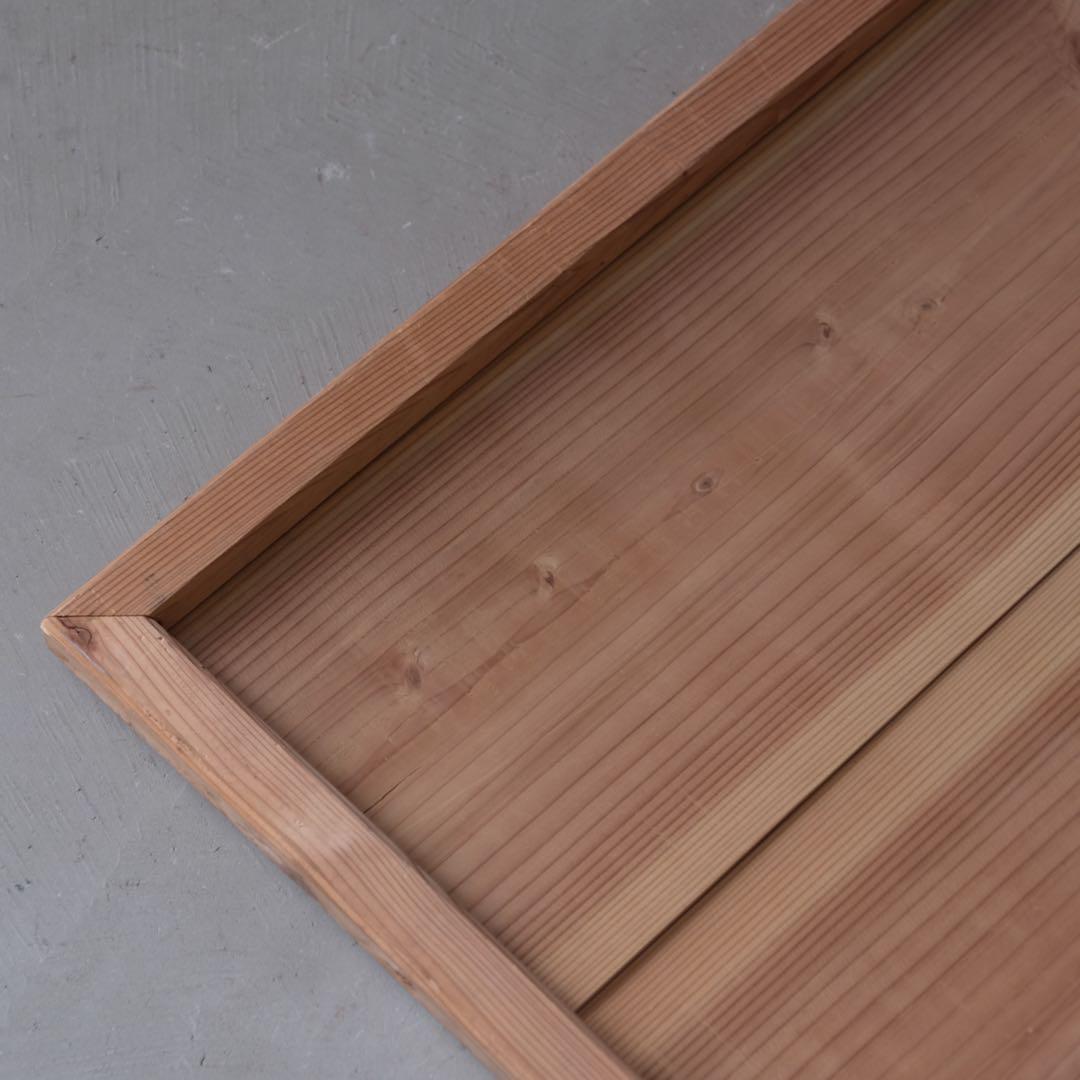 杉材 ガラス付き額　フレーム 額縁 絵画 古道具 ヴィンテージ レトロ