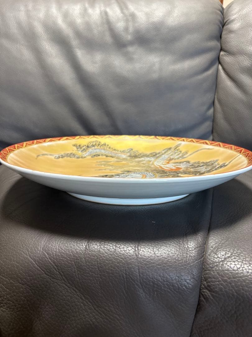 龍　皿　飾皿　置物　大皿　ゴールド
