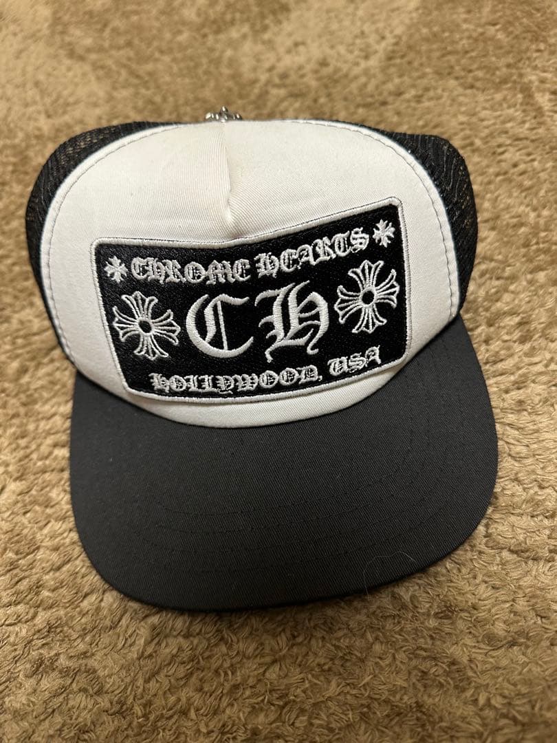 CHROME HEARTS メッシュキャップ ホワイト/ブラック