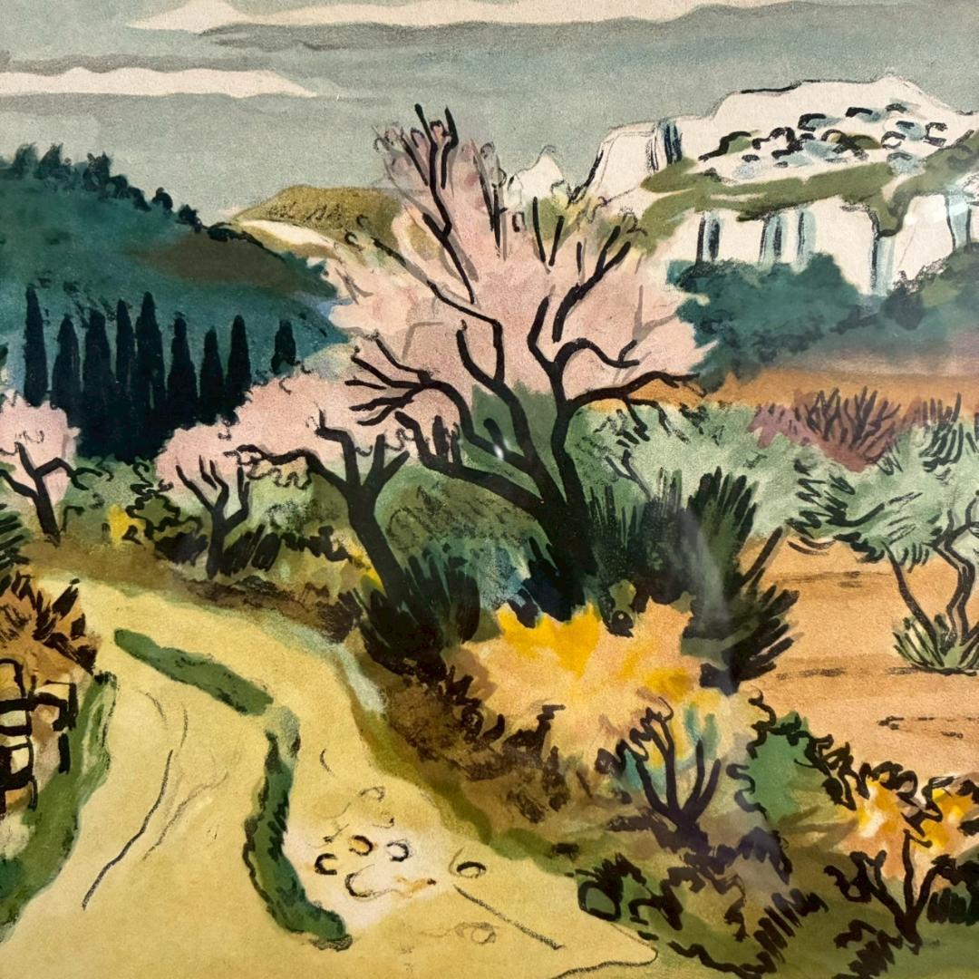 イヴ・ブライエ 風景画 リトグラフ 直筆サイン入り 南フランス 限定品 版画