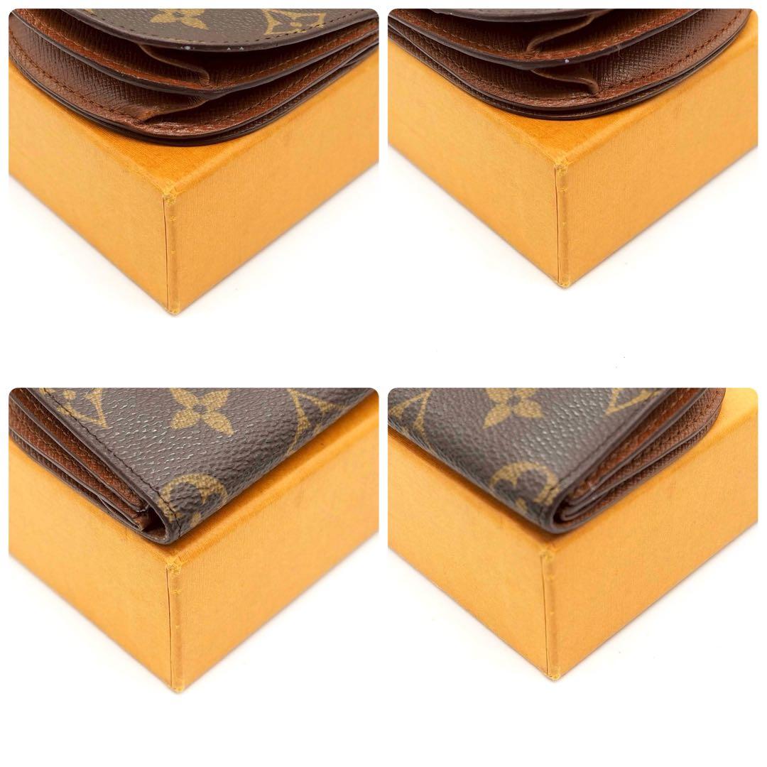 ルイヴィトン ポルトモネグゼ ケース モノグラム コンパクト ブラウン