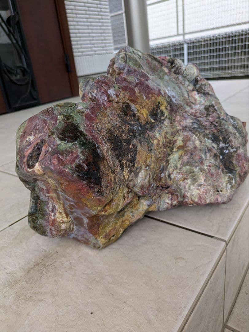 佐渡錦紅石 原石 特大 約30.6kg 天然石 赤玉石 鑑賞用 水石 希少 レア