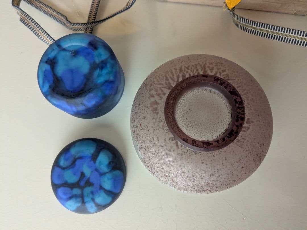 高橋幸夫 ガラス　抹茶碗 ガラス棗（ガラスなつめ）木箱入り