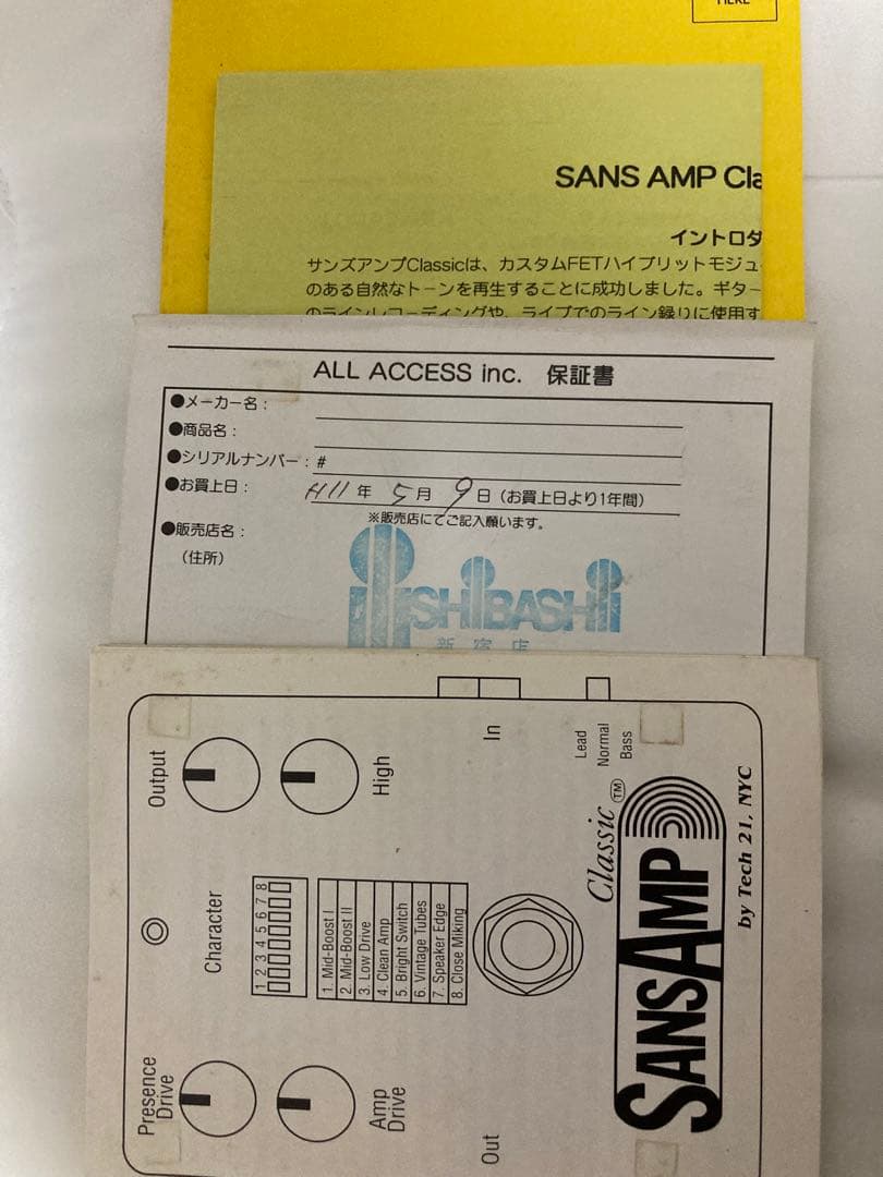 ギター Tech 21 SansAmp Classic