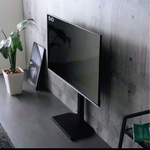 マッチ　新品　ニトリ　壁寄せテレビスタンド(ヘキ BK)