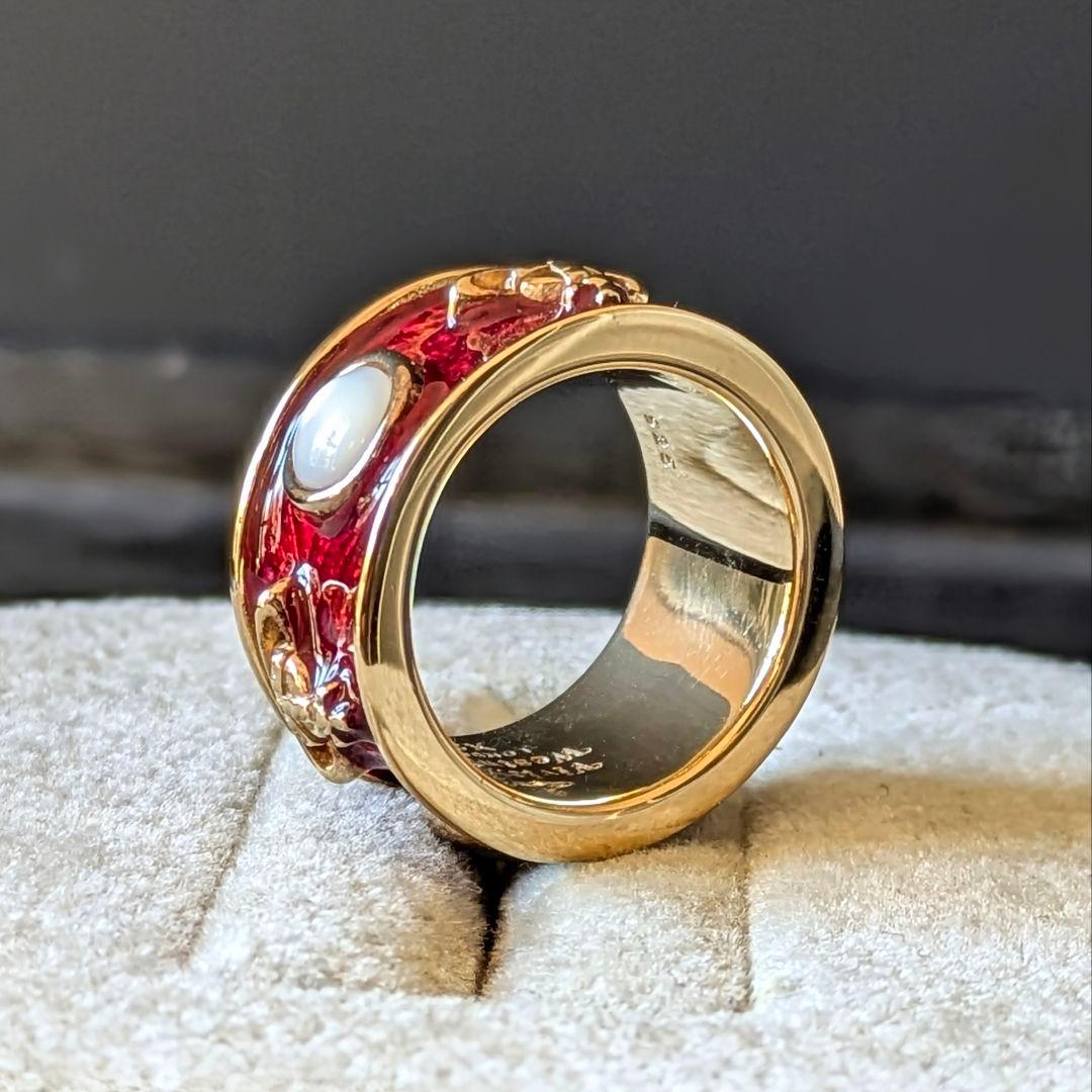 vivienne westwood 現行モデル キングリング 赤 925