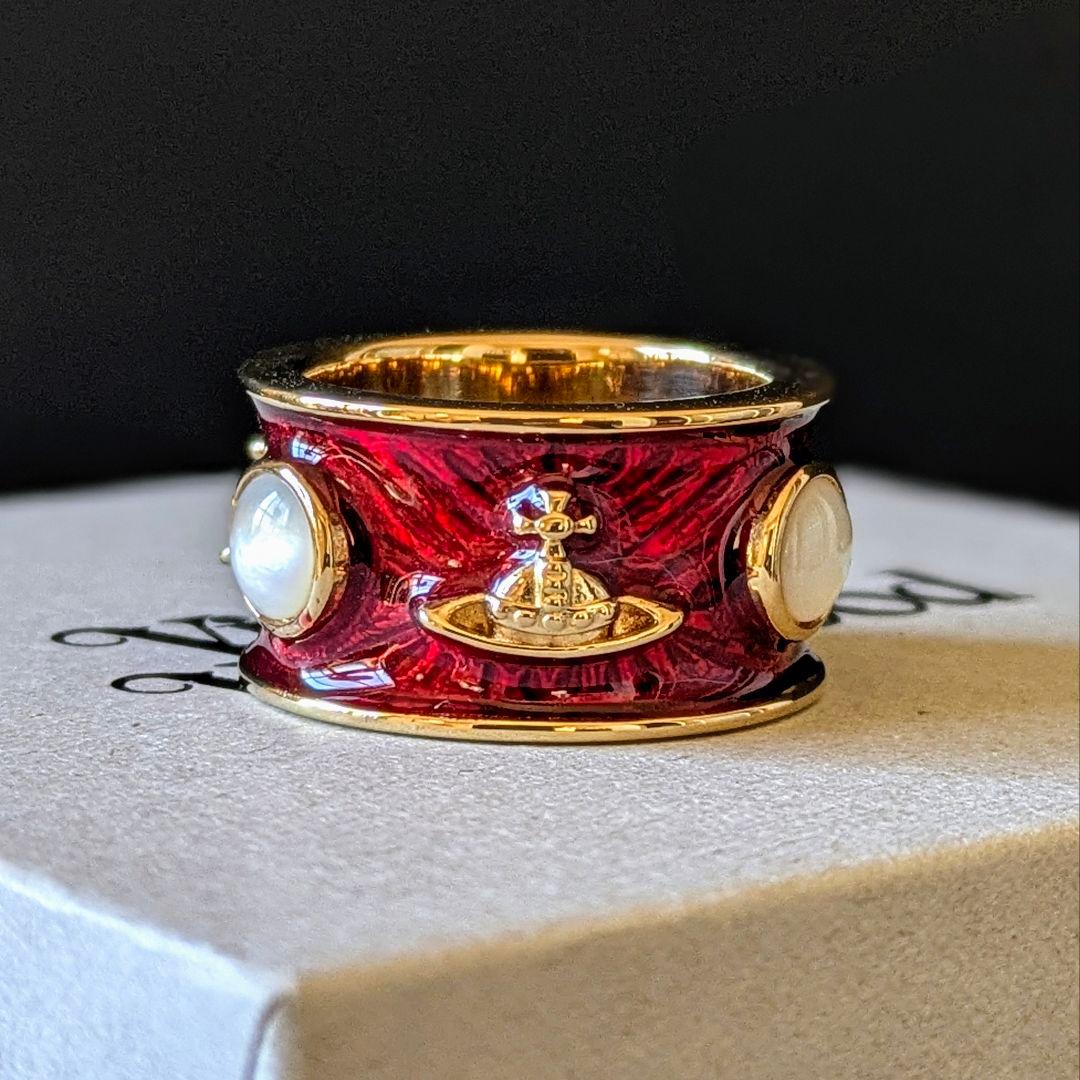 vivienne westwood 現行モデル キングリング 赤 925