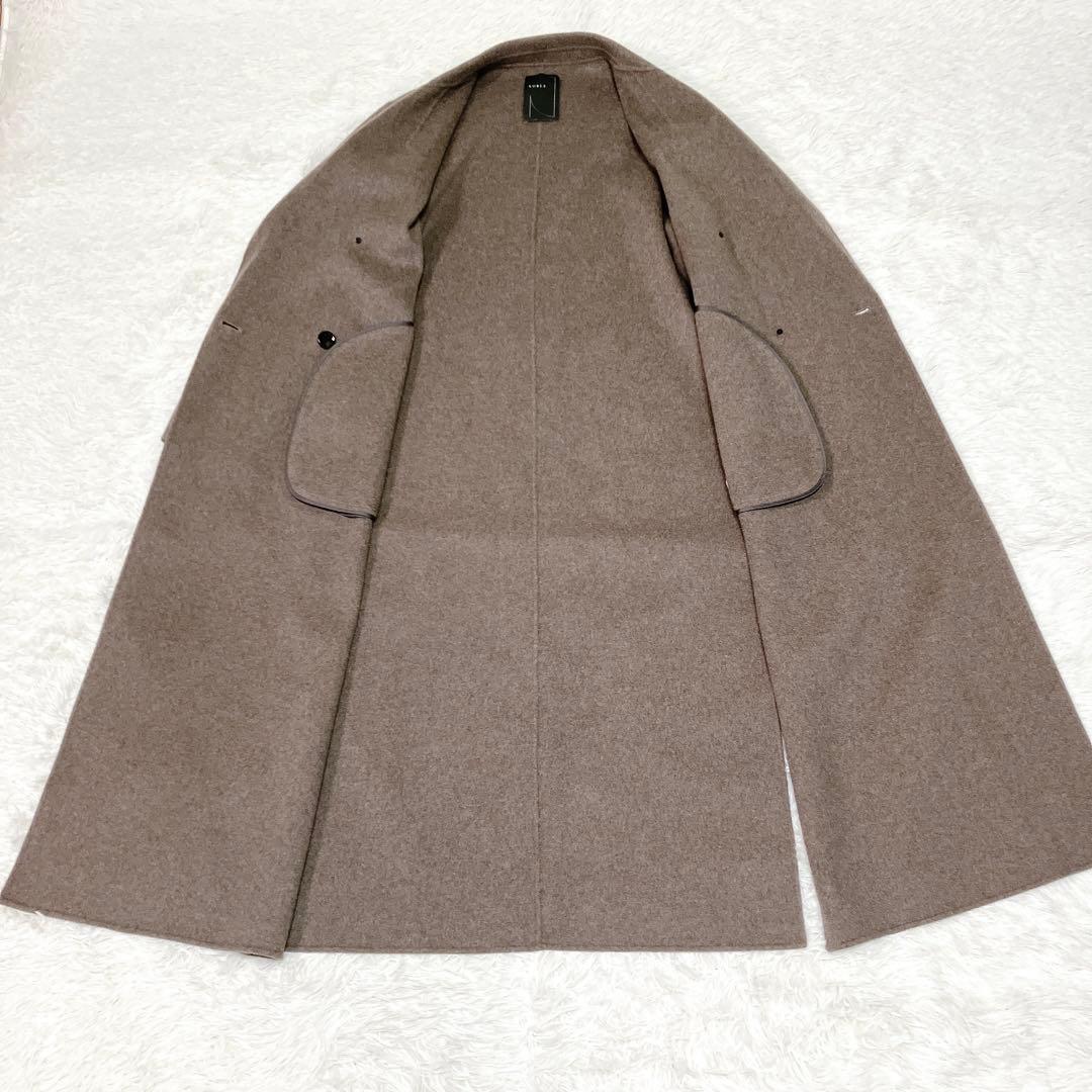 ほぼ未使用✨NOBLE ノーブル　リバー　チェスター コート　ダブル　ブラウン系