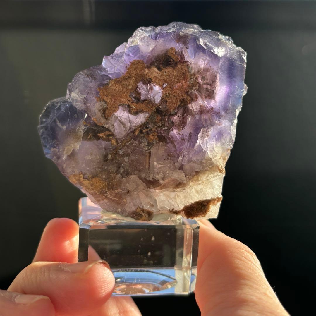 ウ*ん様 パキスタン産　バイカラー　フローライト　パープル　ブルー　原石　鉱物標