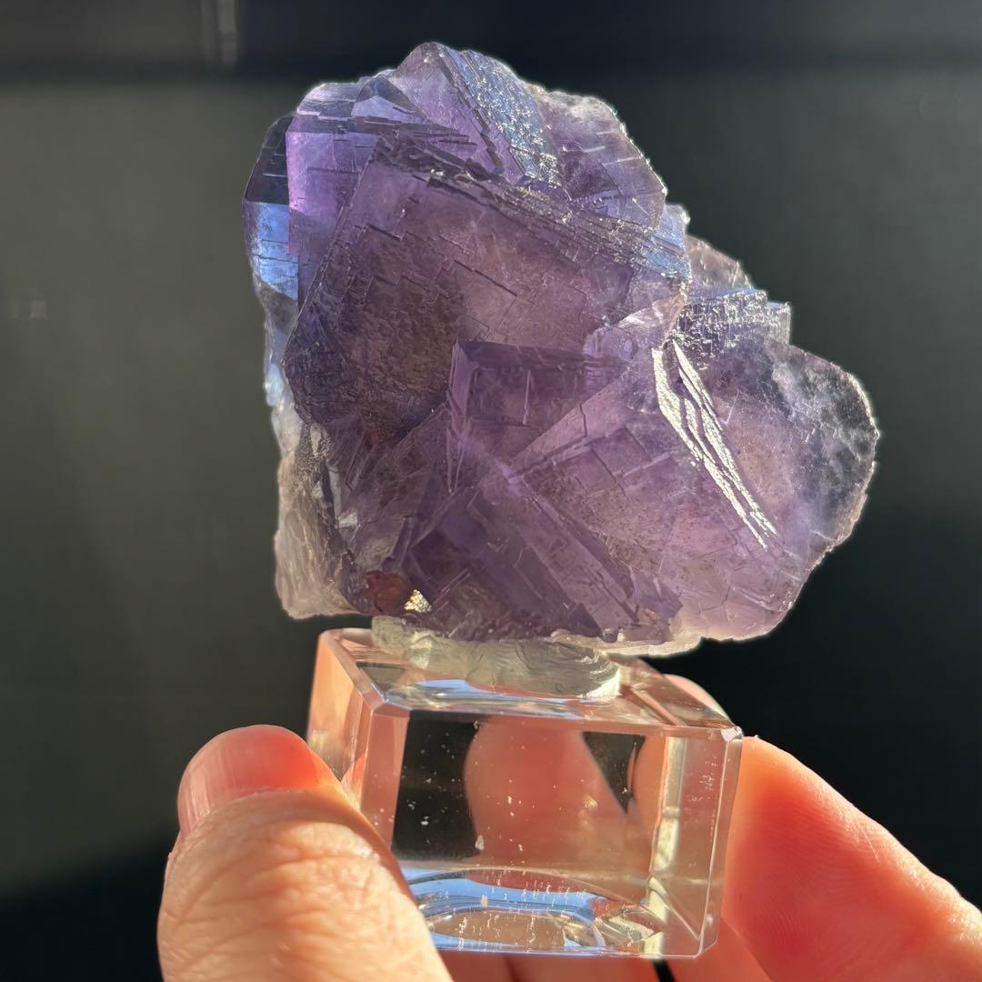 ウ*ん様 パキスタン産　バイカラー　フローライト　パープル　ブルー　原石　鉱物標