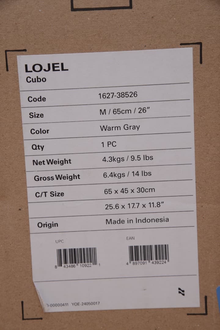 [ほぼ新品]LOJEL Cubo Mサイズ Warm Gray