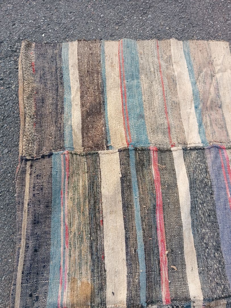 裂き織り　古布　織物