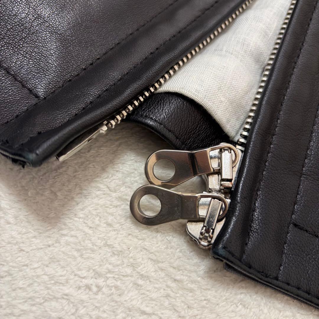 【美品】CINQUANTA メンズシングルライダース ブラック 46