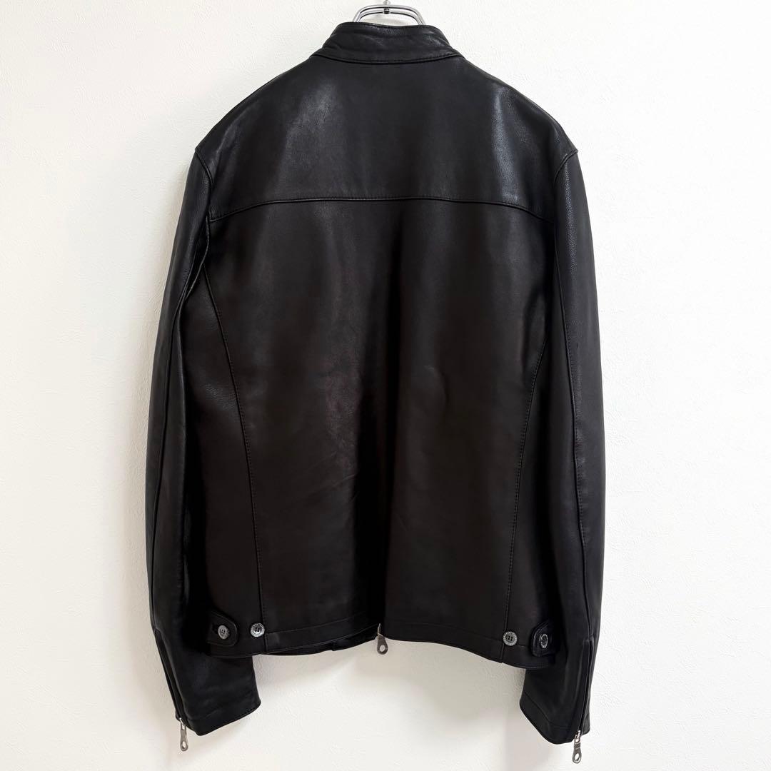 【美品】CINQUANTA メンズシングルライダース ブラック 46