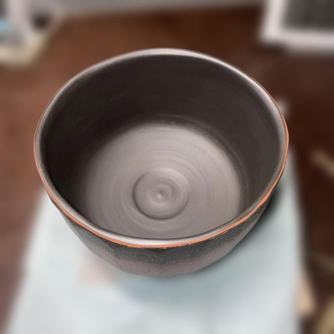 未使用 鯉江廣　茶碗 あけぼの彩　共箱 共布 略歴 茶道具 抹茶椀