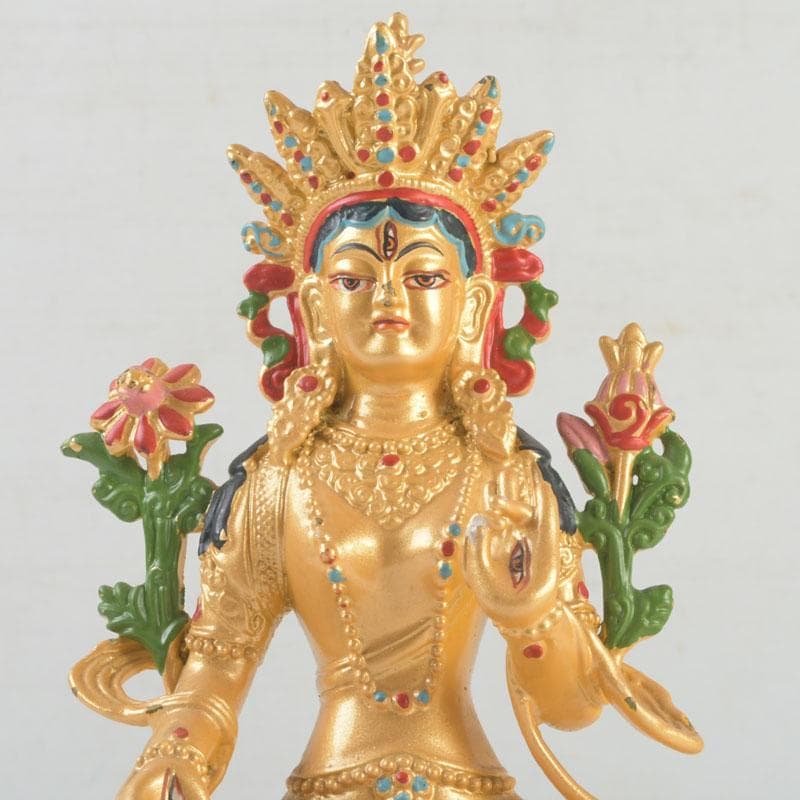 仏教美術　古銅鍍金　チベット仏　仏像　置物　V　9358