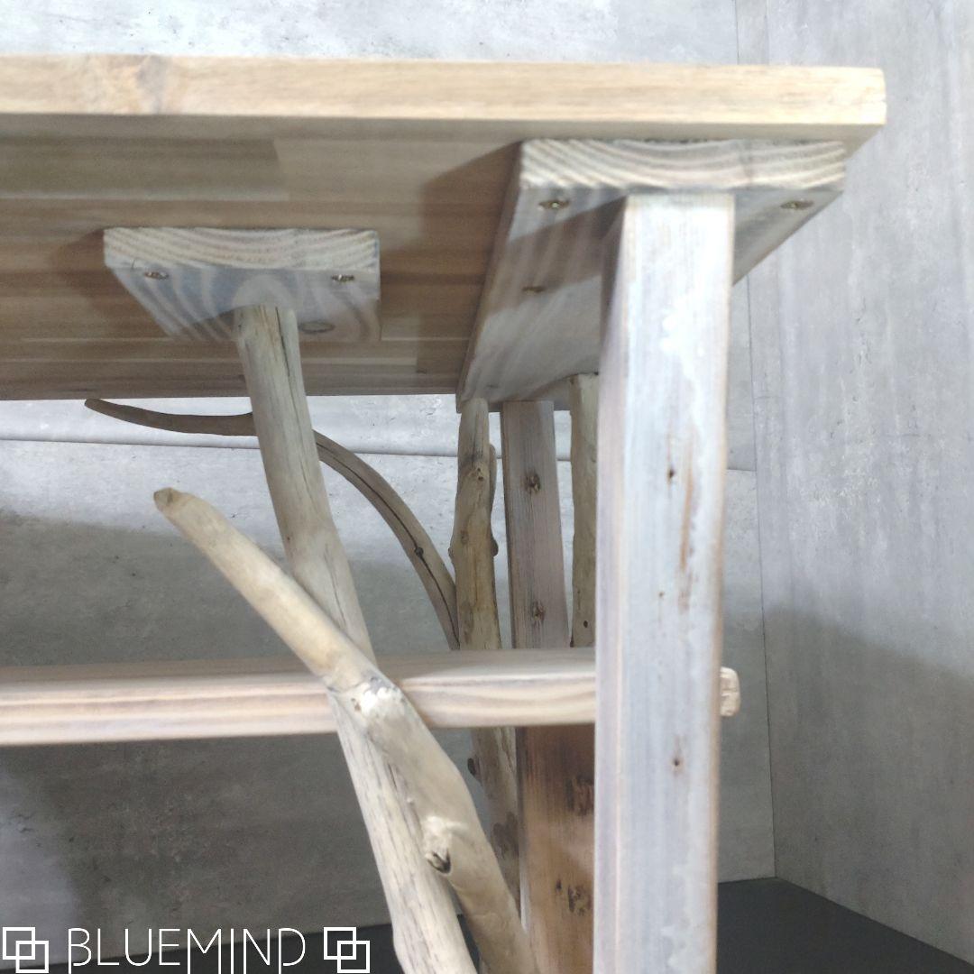 No.1099 化粧板がキレイなの流木の２段テーブル 流木インテリア