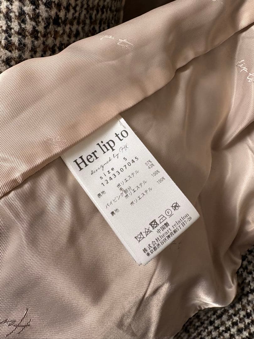 ジャケット・アウター herlipto Hemingway Check Tweed Jacket