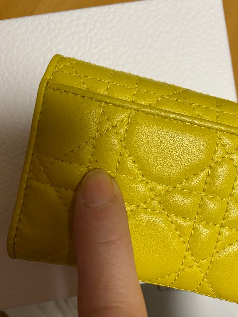 Dior イエロー 三つ折り財布