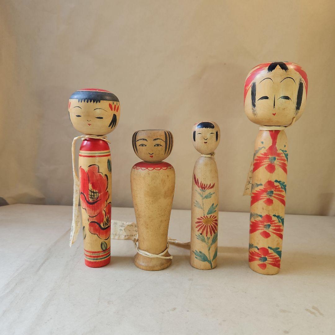 K194古珍品　伝統こけし4体